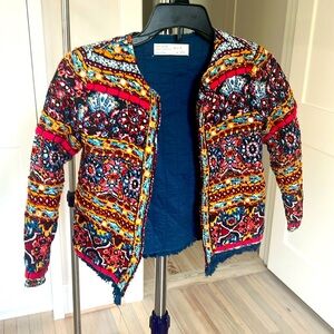 Zara girls boho blazer
